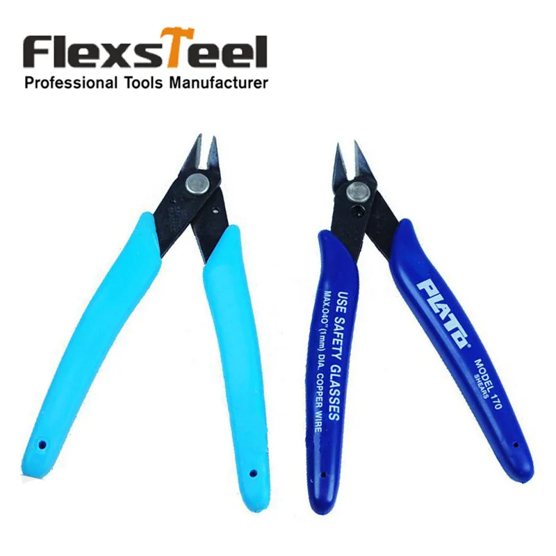 

Flexsteel 1pc Jewelry Electrical 5" Micro Soft Shear Cutting Side Flush Cutter Wire Cable Cutter 2.5mm Hardened Carbon Steel