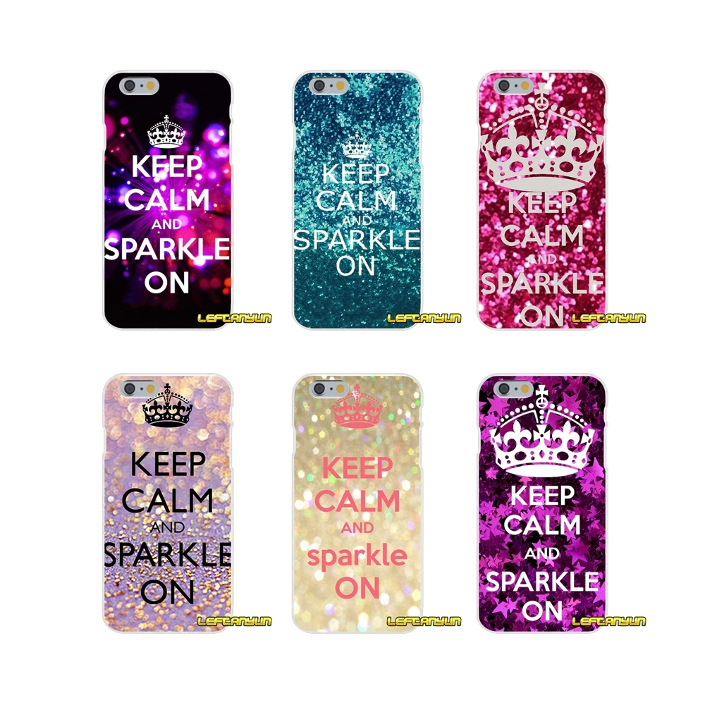 Keep Calm And Sparkle On Quotes Soft Silicone Phone Case For