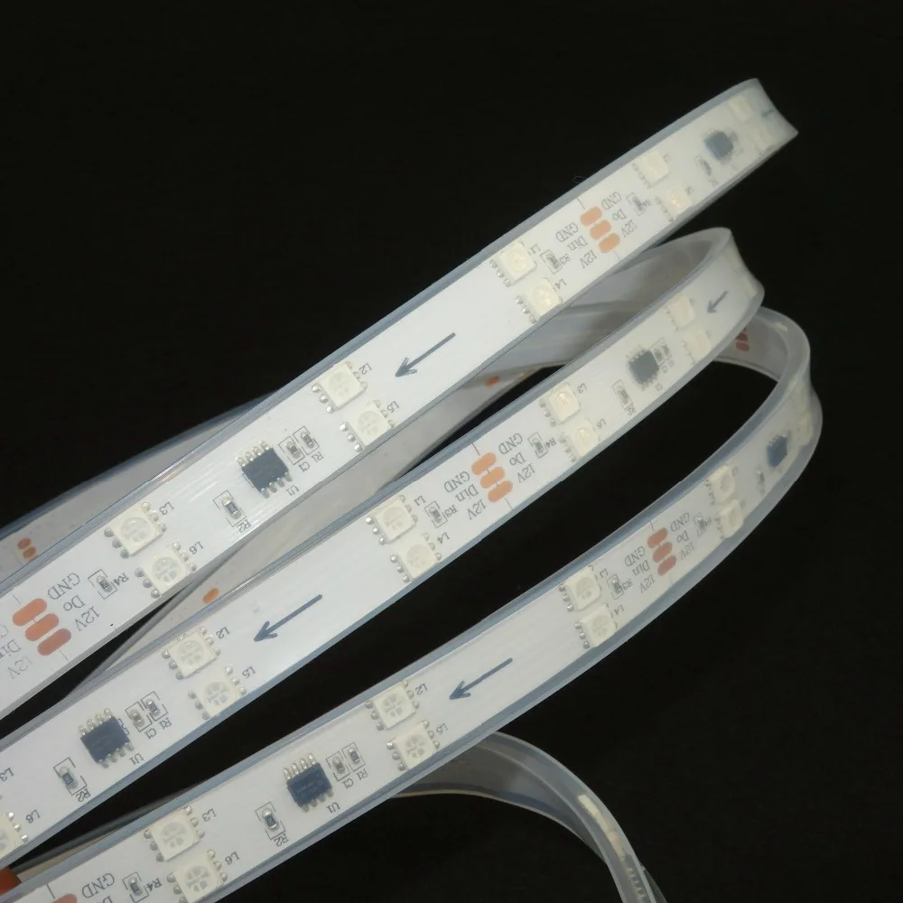 5m DC24V SM16703 IC (аналогичен WS2811 IC) 60 Светодиодный s/m (10 pixes/m) белая печатная плата