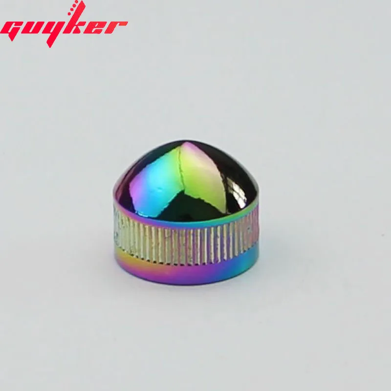 1 шт. GUYKER Ручка потенциометра внутренний диаметр 6,4 мм в пяти цветах аксессуары для гитары - Цвет: 1 PCS Rainbow