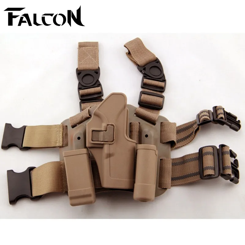 

Sand Color and black Blackhawk CQC Military Tactical LV3 SERPA HOLSTER SET GLOCK 17 19 22 23 31 32 RH Drop Leg GLOCK holster