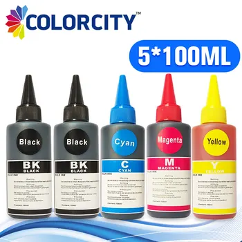 

5x 100ml dye ink for canon pgi-520 cli-521 refillbale ink cartridge PIXMA IP3600 IP4600 IP4700 MX860 MX870 MP540 MP550 MP560