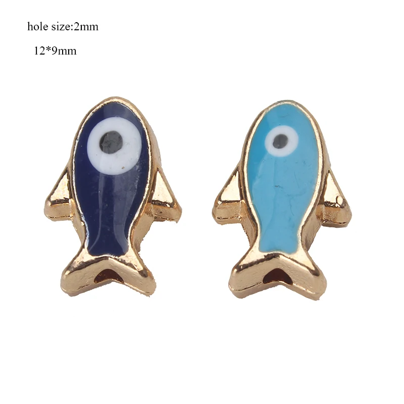 

EVIL EYE 2pcs new fashion alloy fish evil eye pendant jewelry accessorie fish eye pendant for woman fashion jewelry accessories