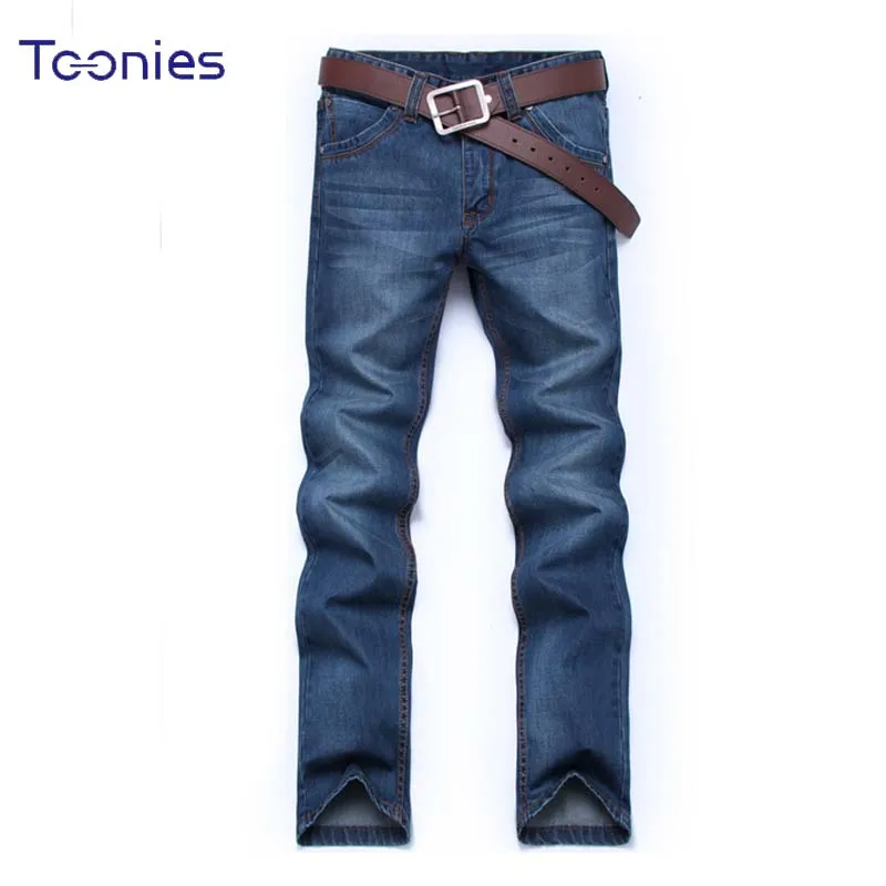 

Business Jeans Men Plus Size Casual Denim Pants Male Straight Jean Homme Natural Waist Homme Jeans Trousers Plus Size Hombre