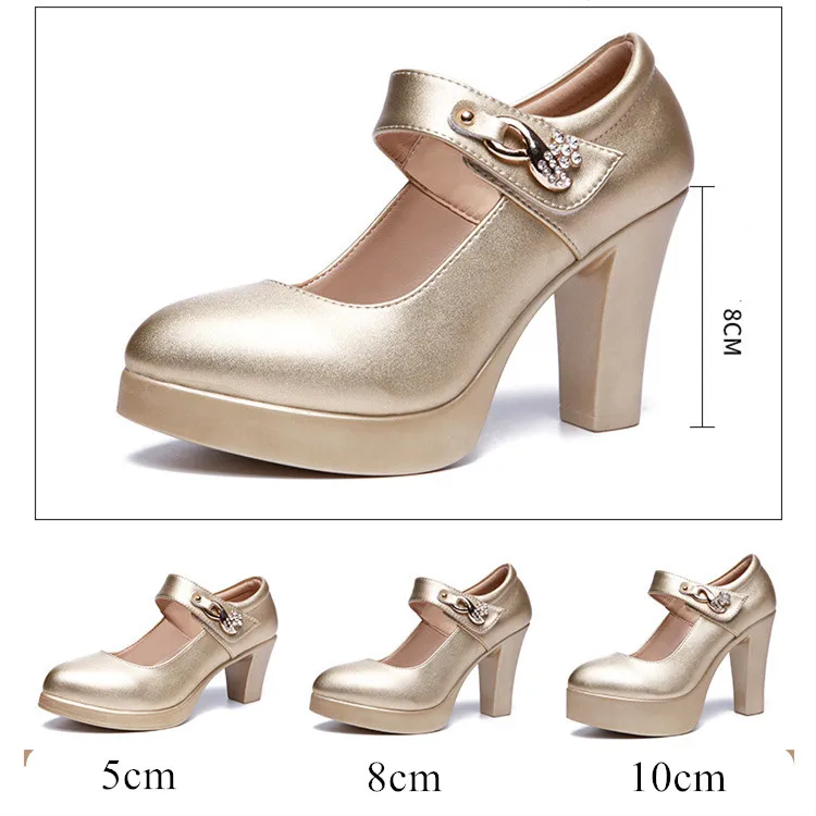 Свадебные туфли на квадратном каблуке золотистого и серебристого цвета женские туфли-лодочки г. Стразы, туфли на высоком каблуке 10 см женские вечерние модельные туфли 33, 41, 42, 43, 44