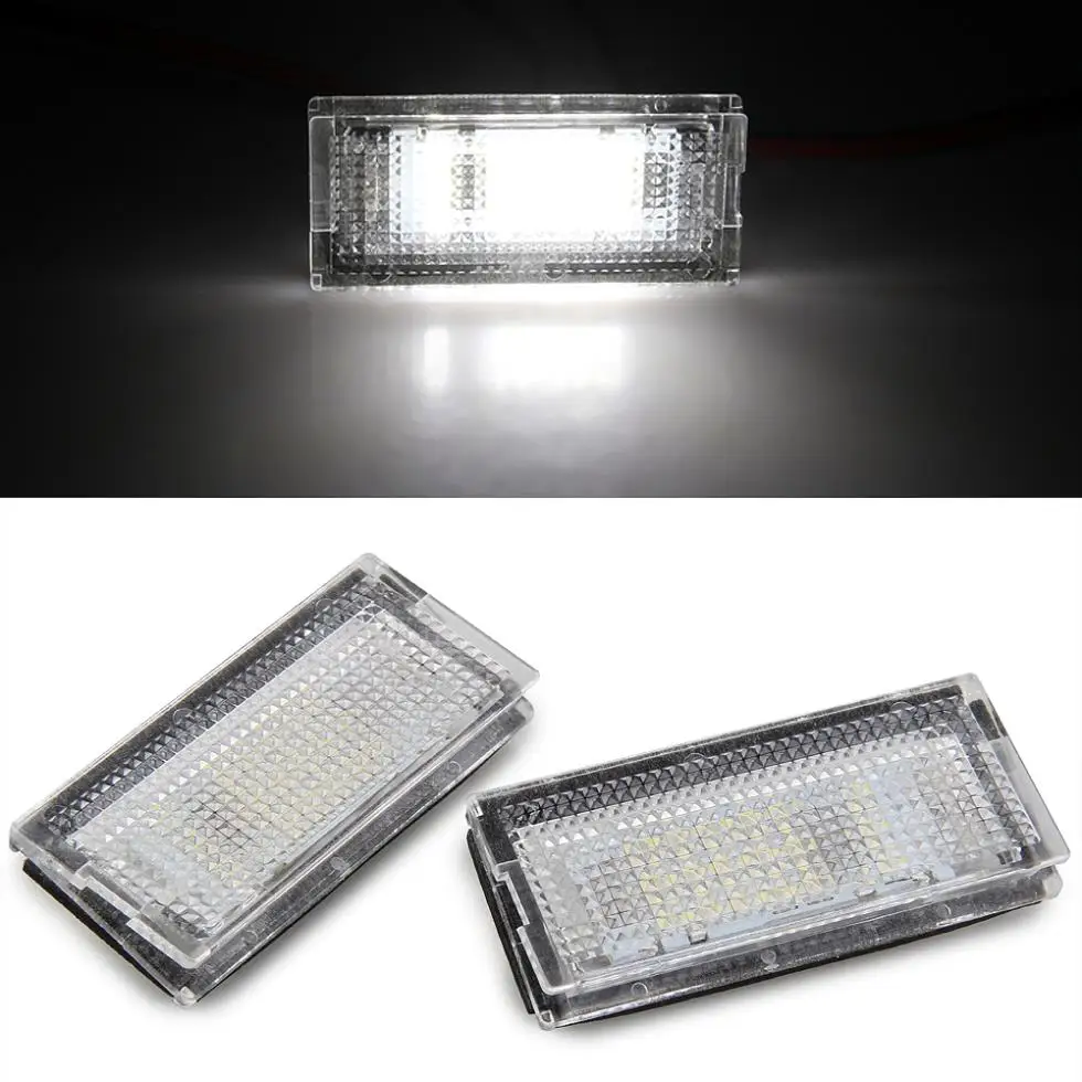 2piece White 18 LED License Plate Lights Lamps Bulbs for BMW E46 4D 98
