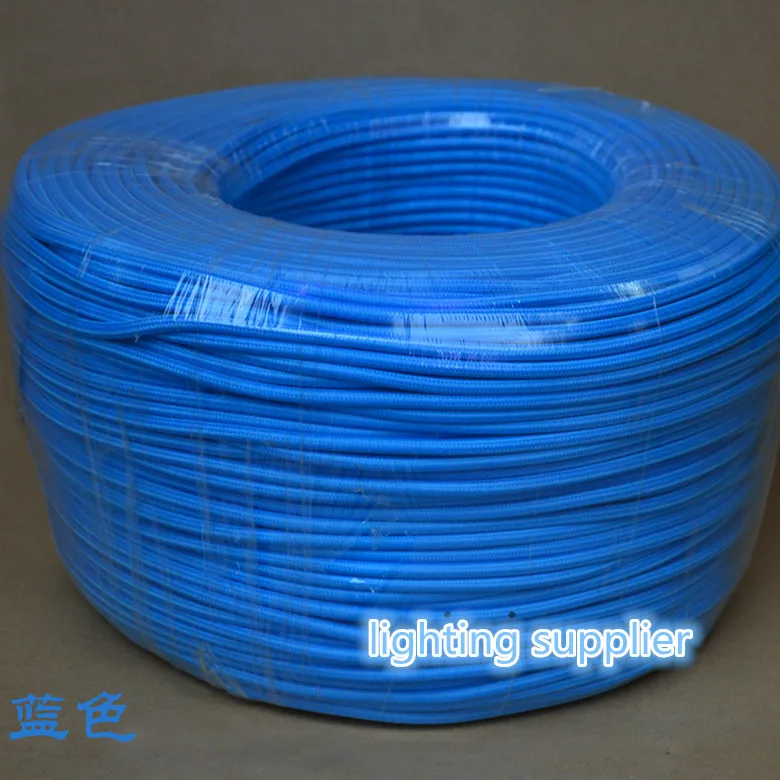 10 meters Blue Color 2*0.75mm2 Textile Electrical Wire Color Braided