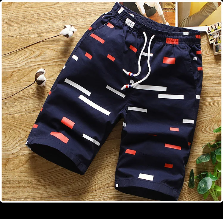 Специальные предложения, Лидер продаж хлопковое прямое длины до колена в полоску шорты эластичный шнурок на талии Для мужчин Рубашки домашние Размеры M-5XL