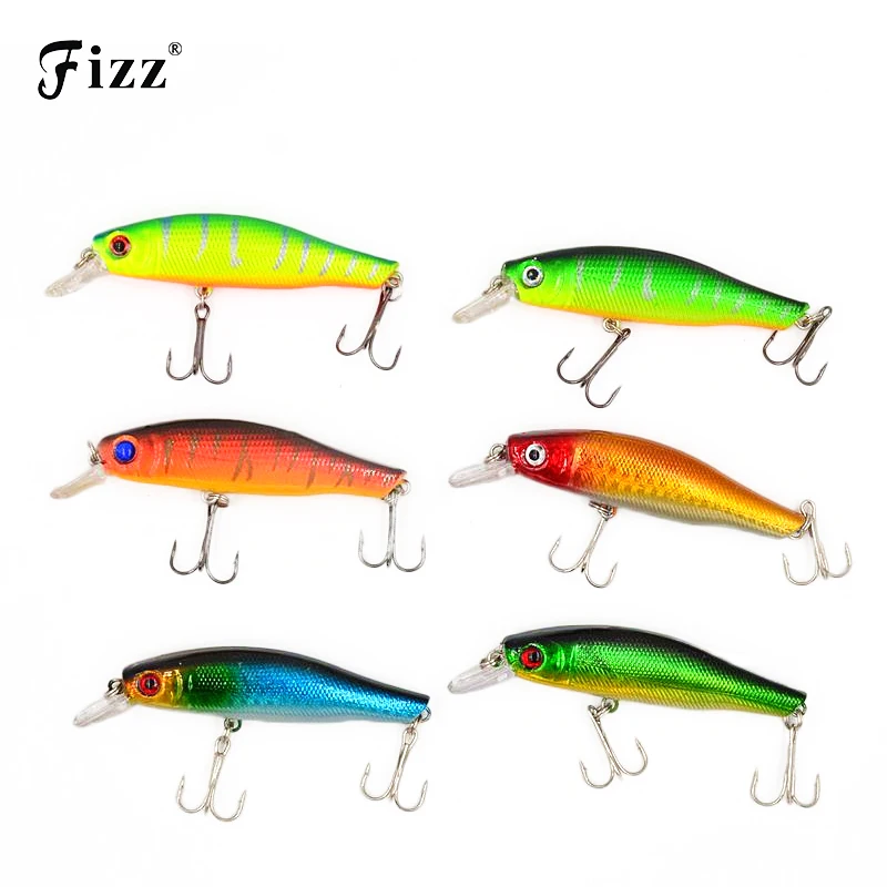 

8.5cm 8.9g 3D Fish Eye Acoustic Fishing Lures Minnow Hard Plastic Artificial Lure SwimBait 6 Colors Reflective Fake Bait MI011