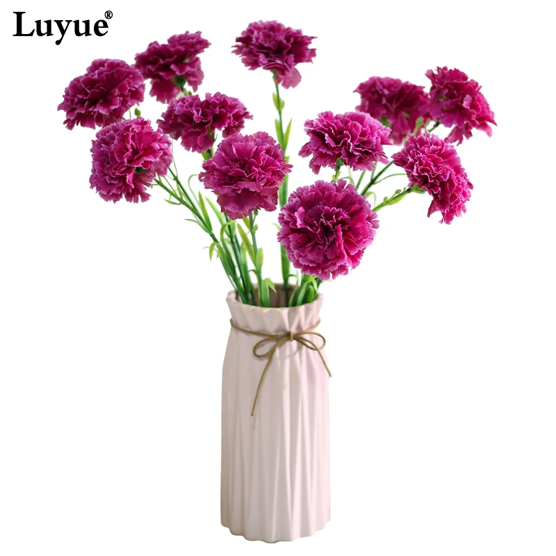 artificial flowers flower carnation silk branch wedding Bridal Bouquet Fall Vivid Fake Flowers For Wedding Home Decoration