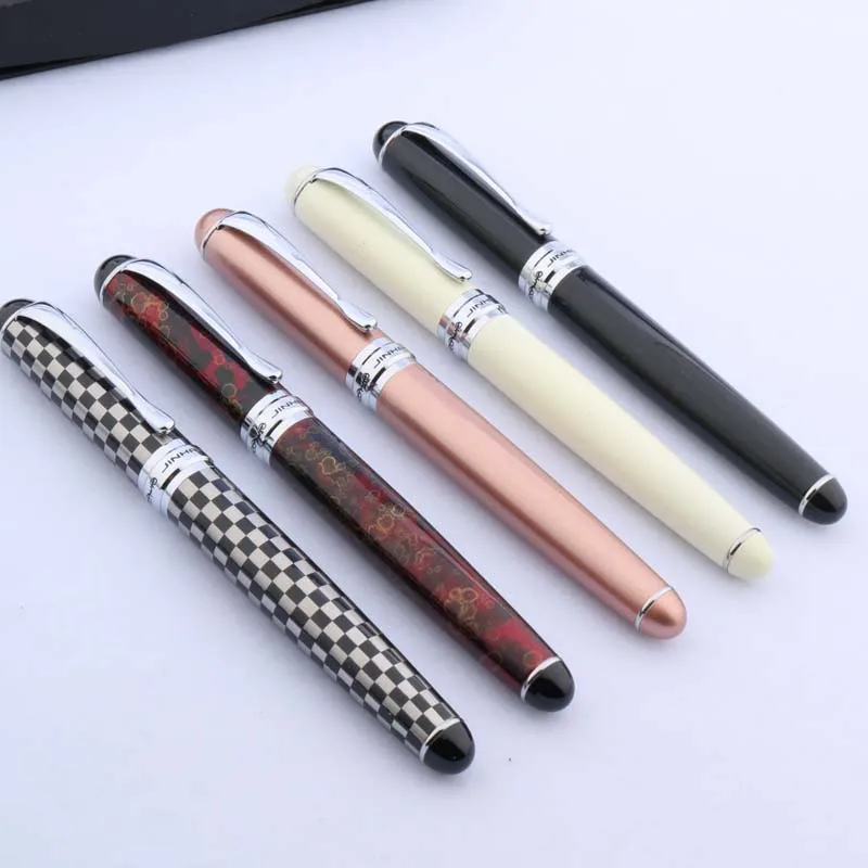 JINHAO 750 Горячие цветные шахматные средние металлические школьные ручки|rollerball