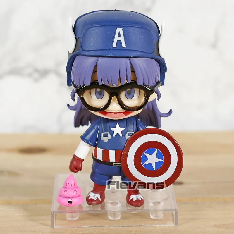 Dr. Slump Arale Norimaki Капитан Америка Ver. Q версия ПВХ фигурка Коллекционная модель игрушки куклы