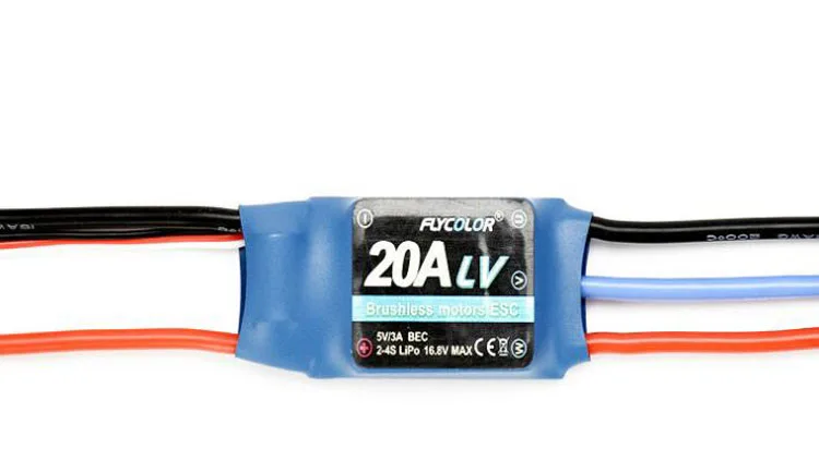 Flycolor Fly Series 20A Brushless ESC Remote Control Airplane Electronic Speed Controller Regulator 2-4S with BEC
