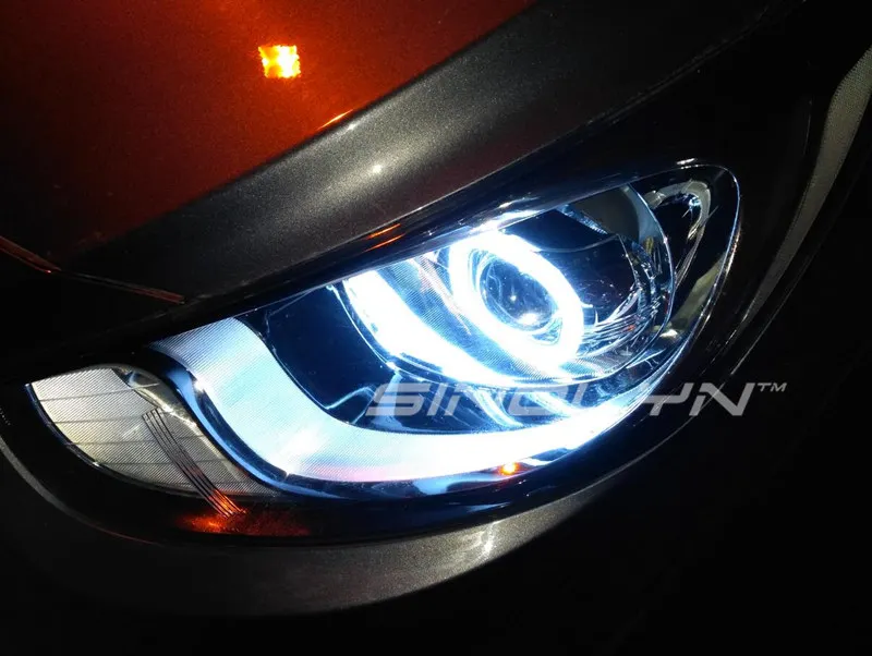 Lente do Projetor Lentes dos Faróis Acessórios do Carro Sinolyn Koito Bixenon Completo h4 3.0 Praça Anjo Diabo Olhos Luzes Retrofit q5 Kit 32 Praça Anjo Diabo Olhos Luzes Acessórios Do Carro Retrofit