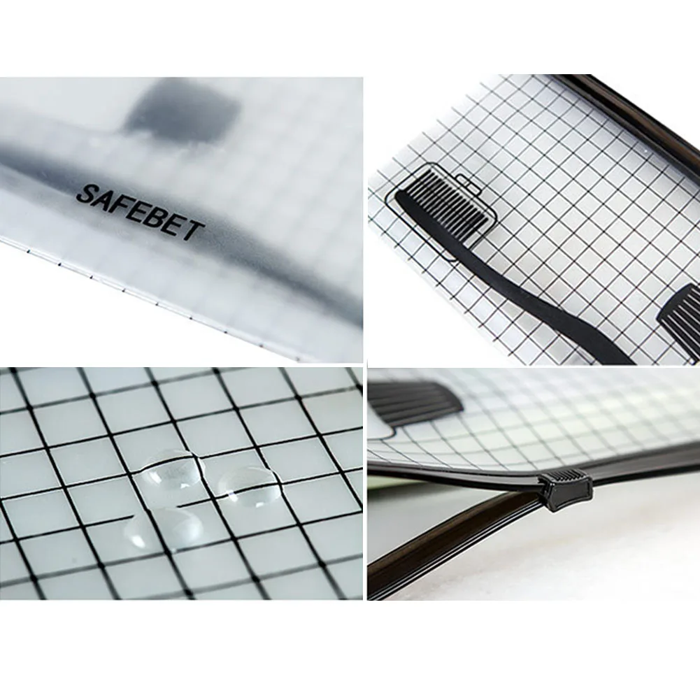 فرشاة الأسنان أدوات الزينة سفر كلوريد متعدد الفينيل للنساء حقيبة منظم مستحضرات التجميل الحمام العملي سستة غسل شفافة كيس التخزين