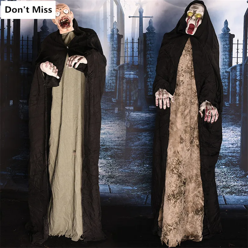 

Halloween Scary Props Electric Standing Eyes Glowing Screaming Ghost Halloween Decorations Creepy Props Deaths Skull Ghosts Toys
