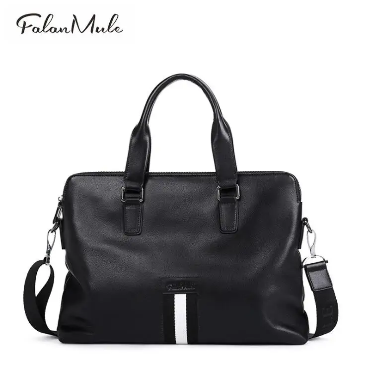 

2018 New Business Men's Handbag Laptop Genuine leather Shoulder bag Men Crossbody Bags