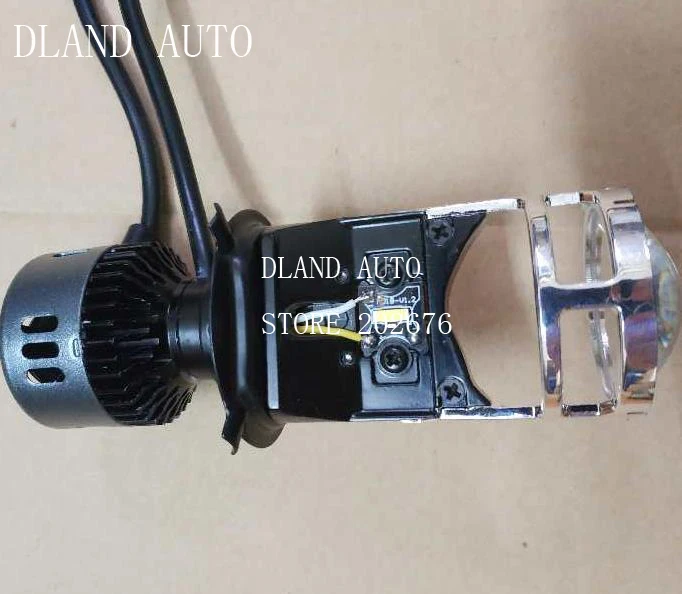 DLAND собственный Смарт мини H4 Легкая установка би светодиодный объектив проектора комплект, малый размер 35 Вт Мощность лампы с отличным лучом