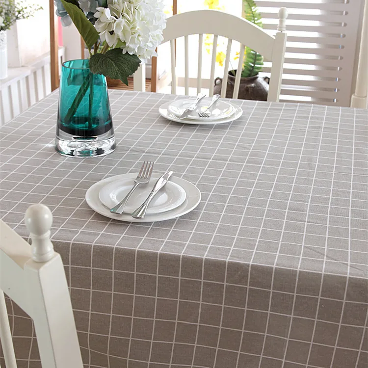 

Simple Geometric Lattice Mianma Pastoral Cloth Rectangle Tablecloth Table Cloth