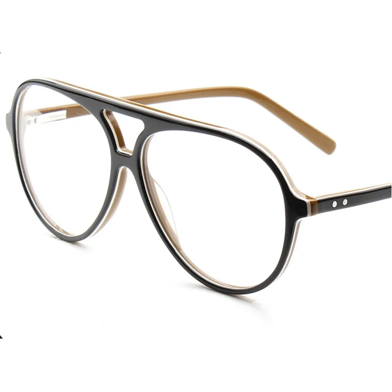 

MINCL/ eyeglasses frame Optical acetate glasses oversize frame lager full black frame myopia prescription eyewear LXL