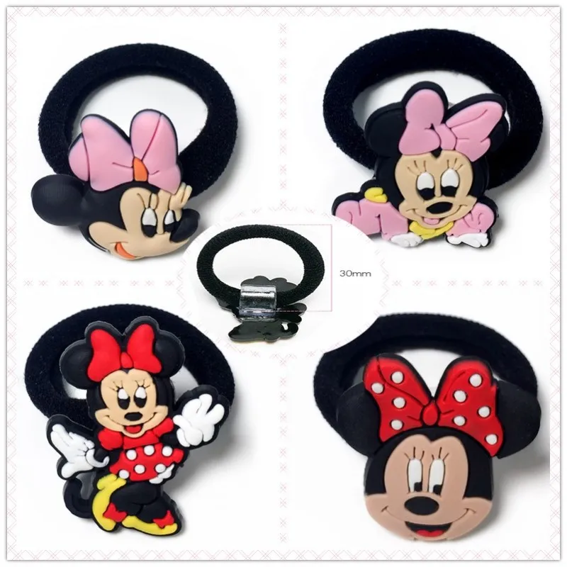 

16pcs Hairbands Kids Scrunchy Hair Band Elastic Mickey Minnie Hair Ornaments Girls Tiara Kid Gift Party Favor Hair Jewelry