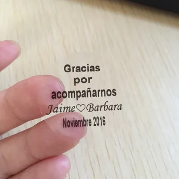 

90 pcs 3 cm personalized Thank you name label birthday party decoration favor stickers wedding souvenir filler bags seal tag