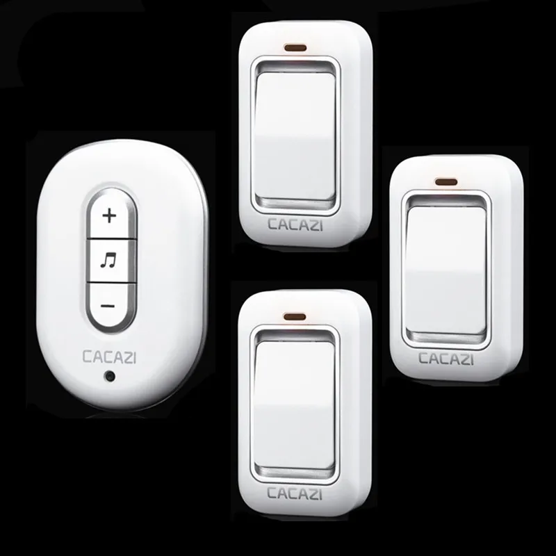 

3 doorbell buttons+1 doorbell receivers 100M remote control AC 110-240V Waterproof button need batteryWireless doorbell