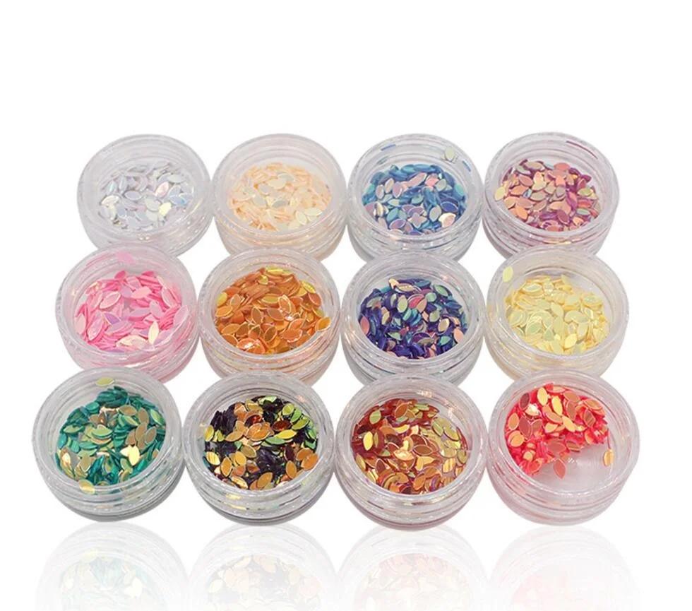 12 Box 12 Color Eye Shape Glitter Sequin Beads For Jewelry Epoxy Resin