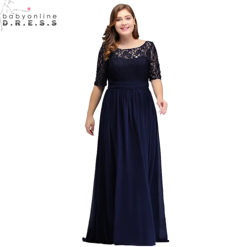 long lace plus size dress