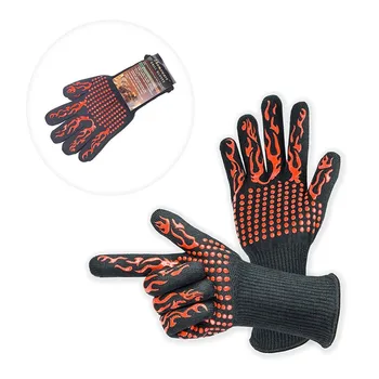

One Pair New Pattern Anti-slip Microwave Oven Glove Heat Resistant Gloves for Hand Protective Mitt Baking Cooking Kitchen Glove