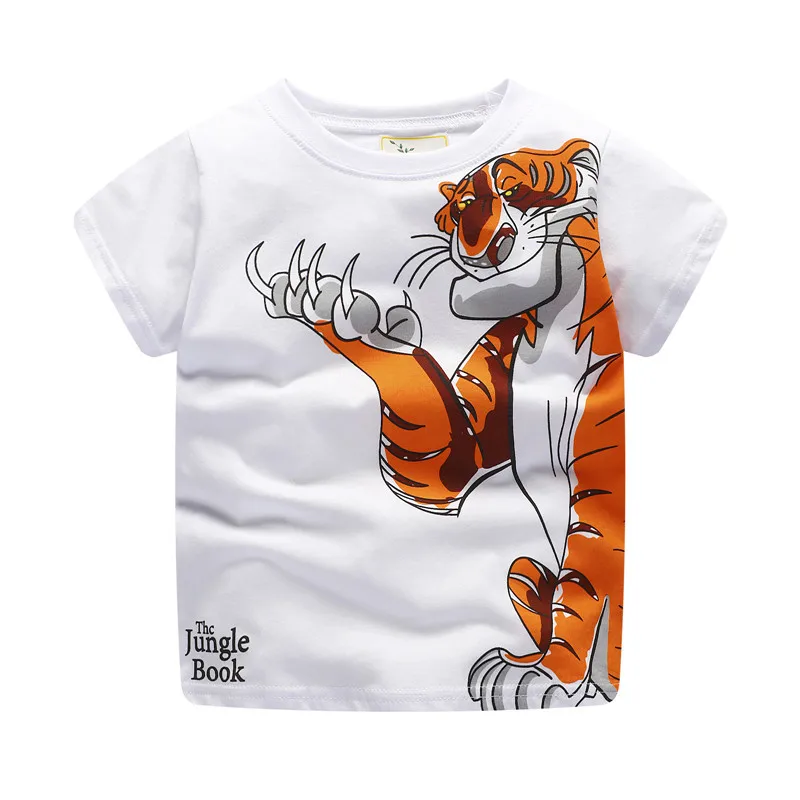

Kids Clothes Baby Boys Summer T shirt Children Clothing Cartoon Tiger Printed Sweatshirt for Boys Cute Boys Top Tees New 2019