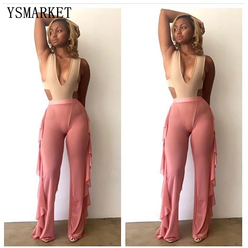 2018 Women Beach Dress Mesh Sheer Bikini Cover Up Swimwear Bathing Suit Pant Trousers AFKM8892 2018 Women Beach Dress Mesh Sheer Bikini Cover Up Swimwear Bathing Suit Pant Trousers AFKM8892