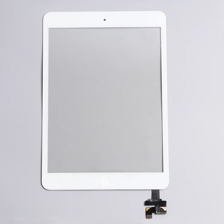 For iPad Mini1/2 Digitizer Assembly Touch Screen With IC Chip Connector And Home Buttom Completed 50pcs/lot Free Shipping By DHL