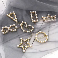 1 шт. Милая женская пентаграмма геометрические неровные жемчужные шпильки для волос для девочек Аксессуары деликатная заколка для волос женские Заколки головные уборы