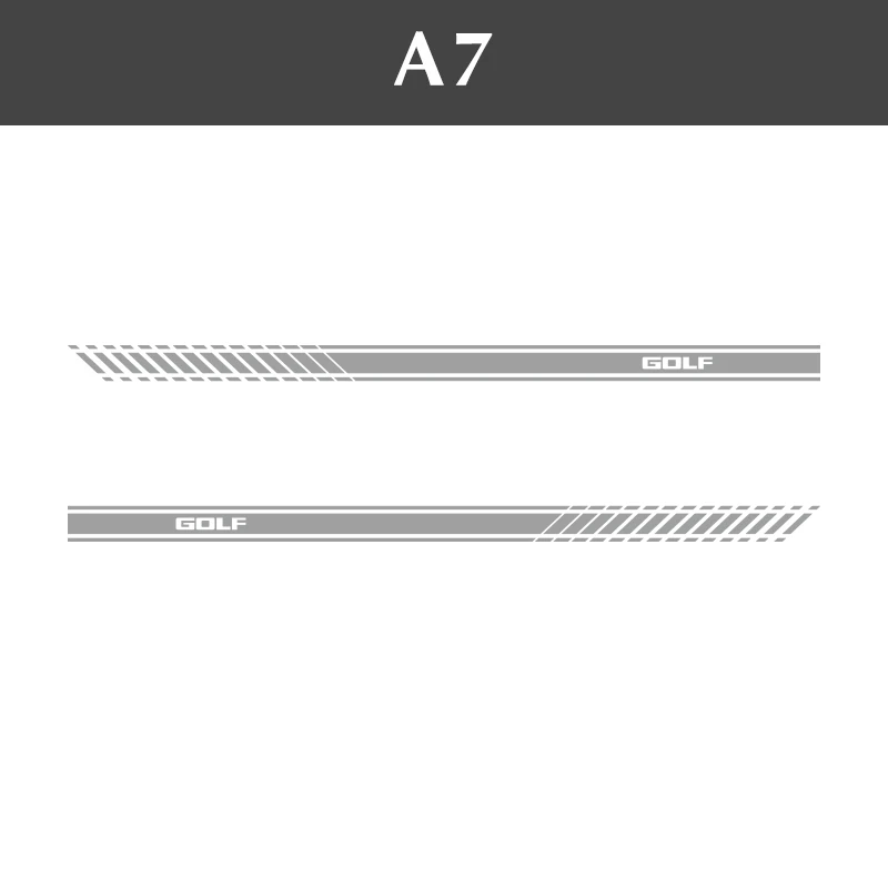 2 шт., наклейка для автомобиля, боковая юбка, наклейка POLO GOLF GTII для Volkswagen Polo, Volkswagen Atlas, Tiguan, Passat, Arteon - Название цвета: GOLF GREY