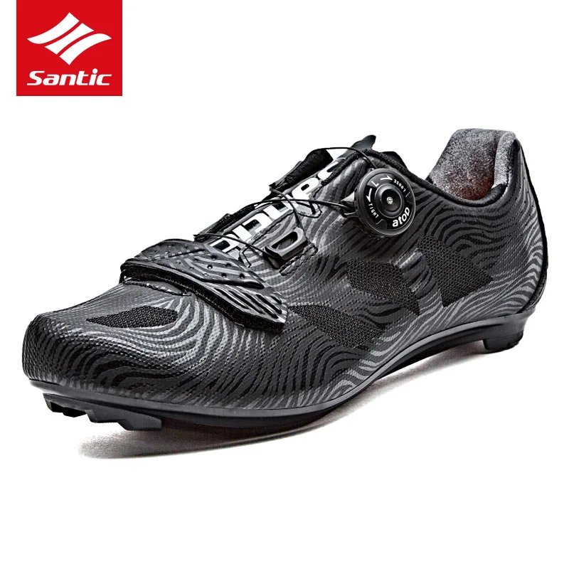 Santic Men's Pro Cycling Shoes Road Bike Lock Shoes Nylon Sole TPU Breathable Self-locking Sports Bicycle Riding Equipment
