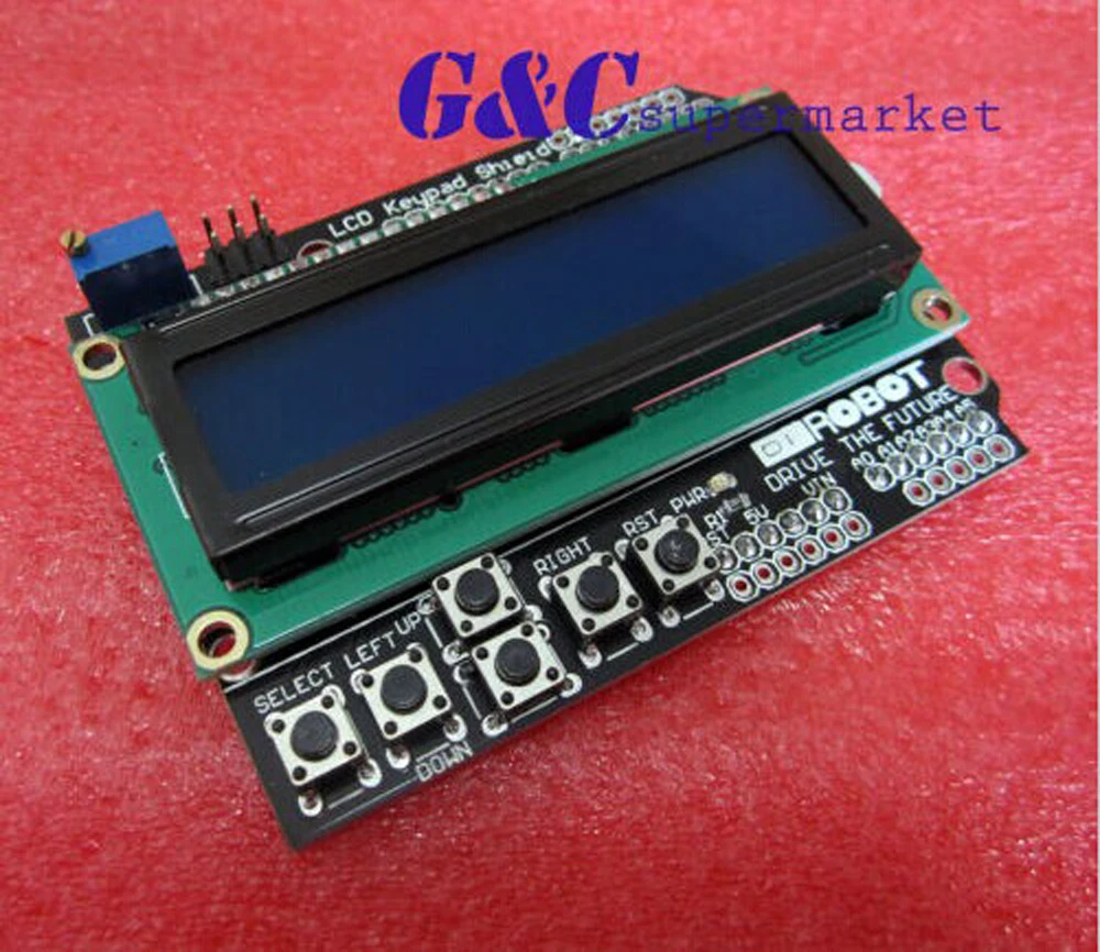 

1PCS 1602 LCD Board Keypad Shield Blue Backlight Duemilanove Robot