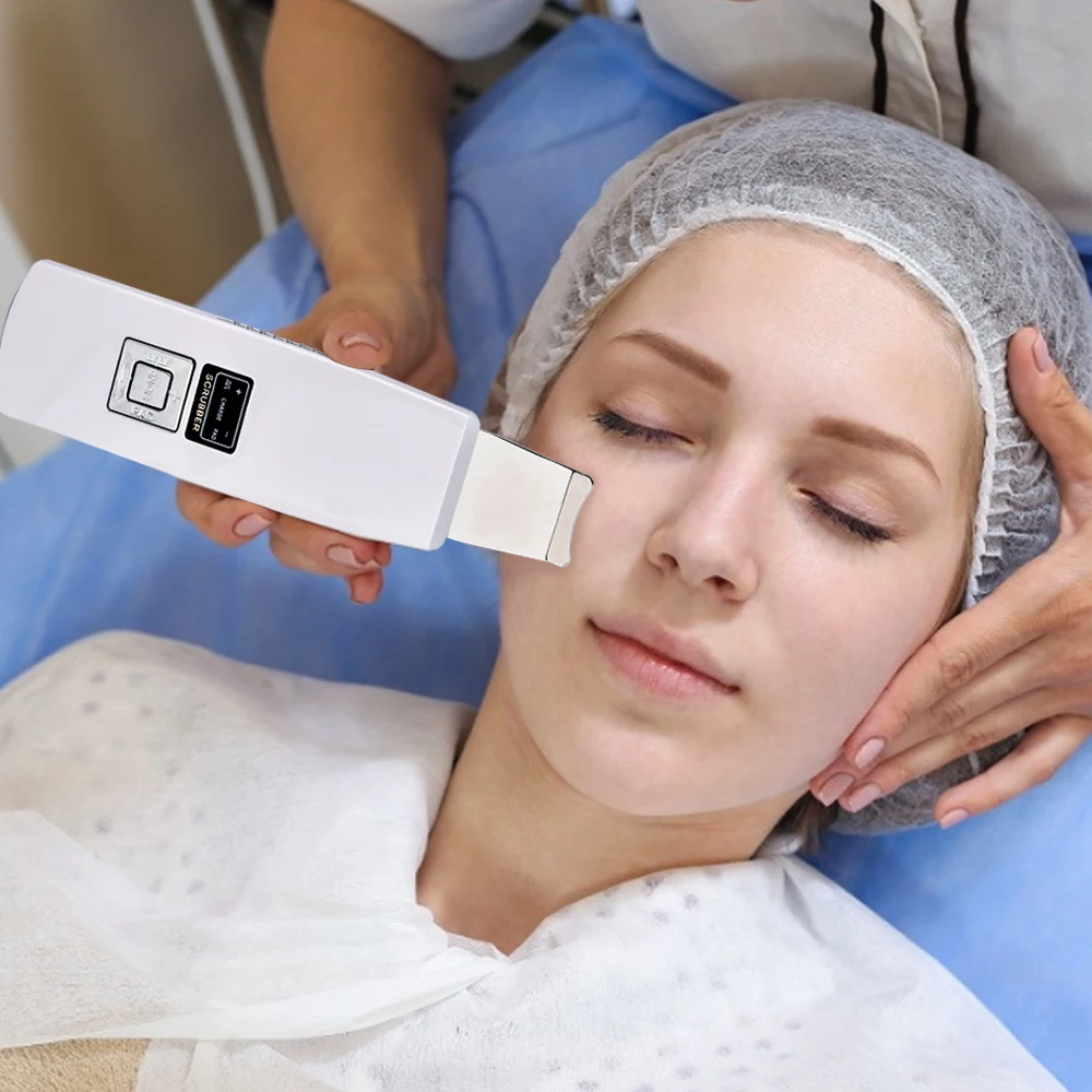Purificador da Pele Máquina de Descamação da Pele Ultra-sônico Espátula Cravo Remoção Poros Limpador Facial Profunda Spa Beleza Instrumento 2 da pele spa beleza instrumento
