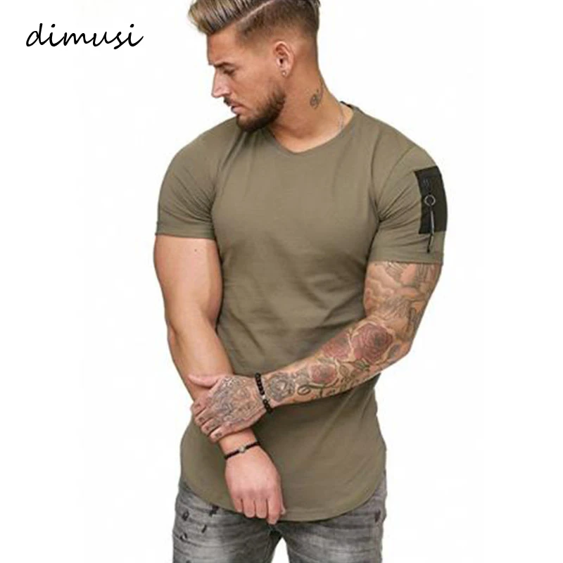 

DIMUSI Summer Men's T Shirts Men Short Sleeve Sweatshirt T-Shirt Fashion Mens Zipper Hip Hop Streetwear Sportswear Tops Clothing