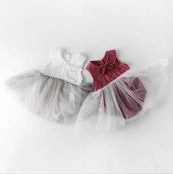 

2019 Wholesale Baby Girls Romper Patchwork Summer Baby Girls Jumpsuits 6M-2T PF266