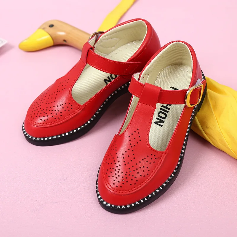 2019 Children's Shoes for Girls PU Leather Single Shoes Summer Hollow Out Sandals Kids Princesses Casual Shoes School Sneakers