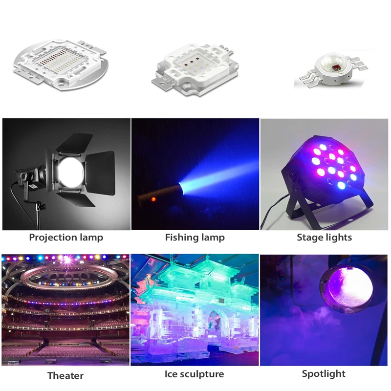 Светодиодные лампы RGB высокой мощности красный зеленый синий 3 Вт 10 50 100
