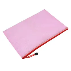 BLEL Горячий красный сетки на молнии 13,4 дюймов x 9,2 дюймов A4 файлы держатель документов мешок