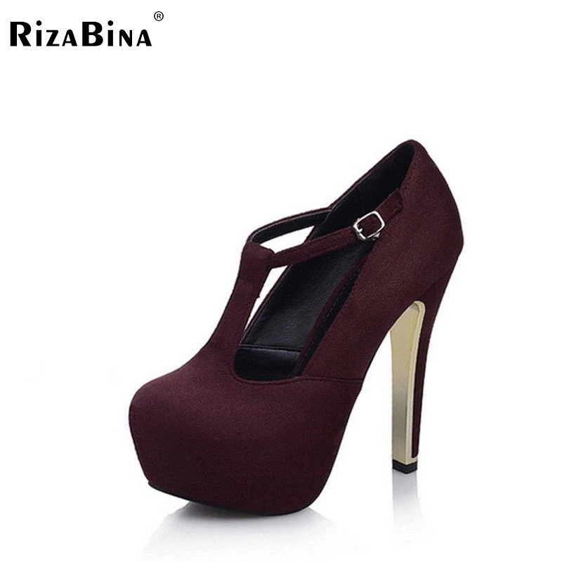 

women thin high heel shoes lady suede platform ankle strap sexy spring pumps heeled footwear heels shoes size 34-42 P16138