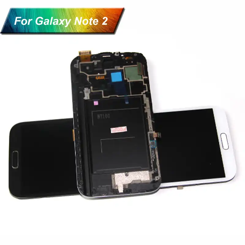 Для Samsung Galaxy Note 2 Note2 II N7100 N7105 ЖК дисплей дигитайзер сенсорный экран с рамкой