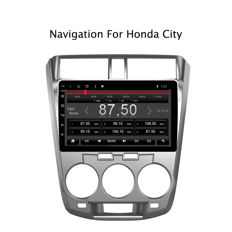 Sale NAVITOPIA 10.1inch 2G RAM 32G ROM Android 8.1 Car DVD Multimedia GPS Navigation for Honda City 2008 2009 2010 2011 2012-2014 1