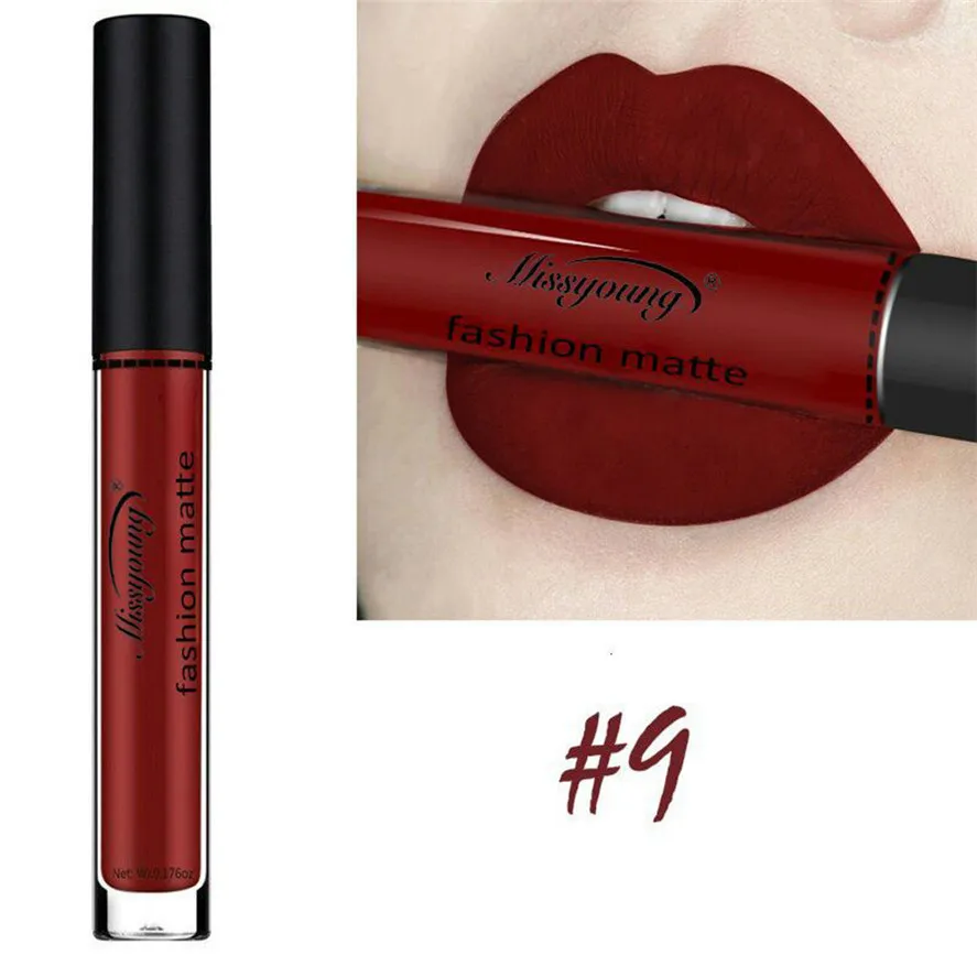 

New Arrival 12Colors Sexy Liquid Lipstick Fashion Moisturizer Velvet Matte Lipstick Cosmetic Beauty Makeup Lip Gloss 1PC