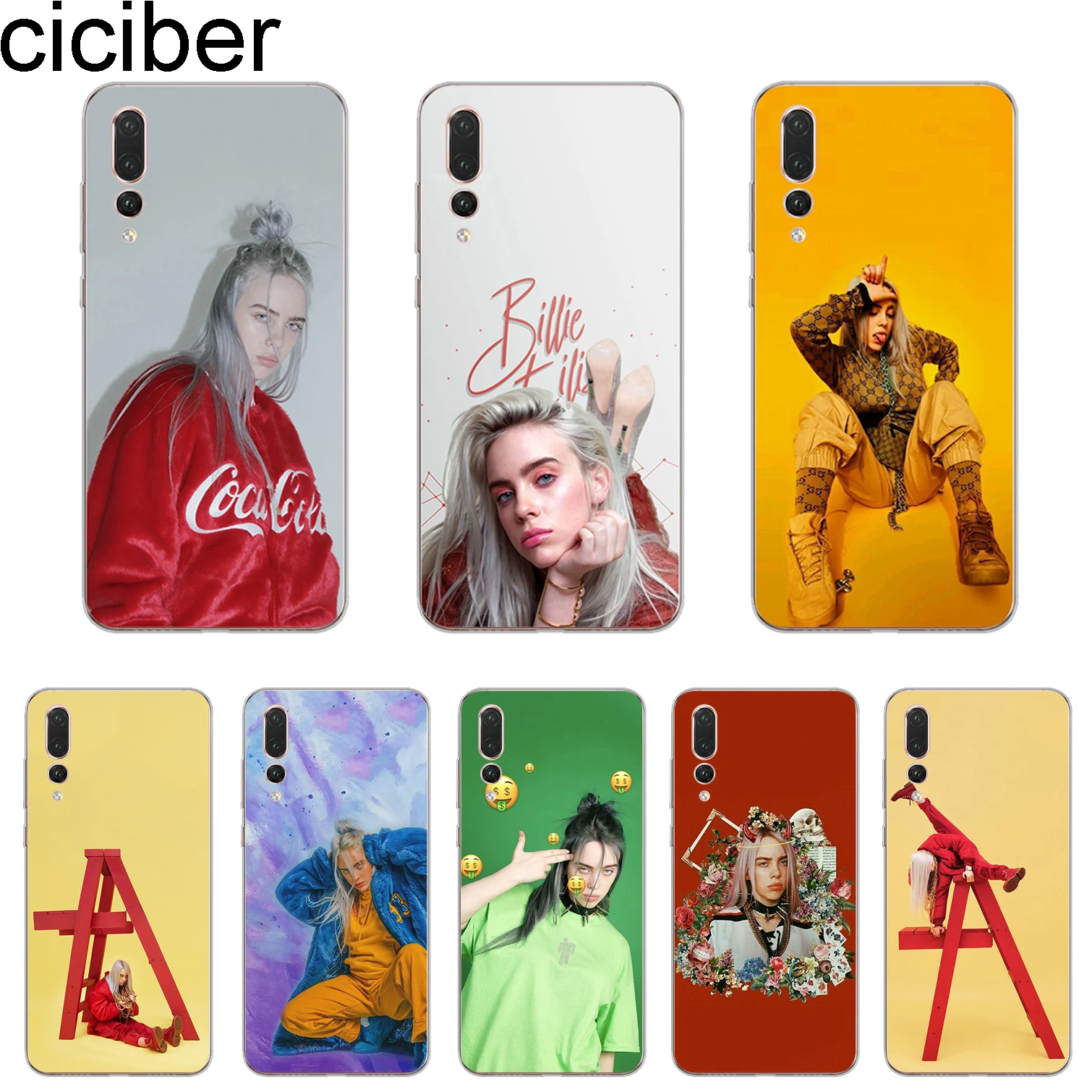 Ciciber чехол для Mate 20 10 9 Lite Pro X Huawei P Plus smart 2019 телефона мягкий TPU Billie eilish Capa |