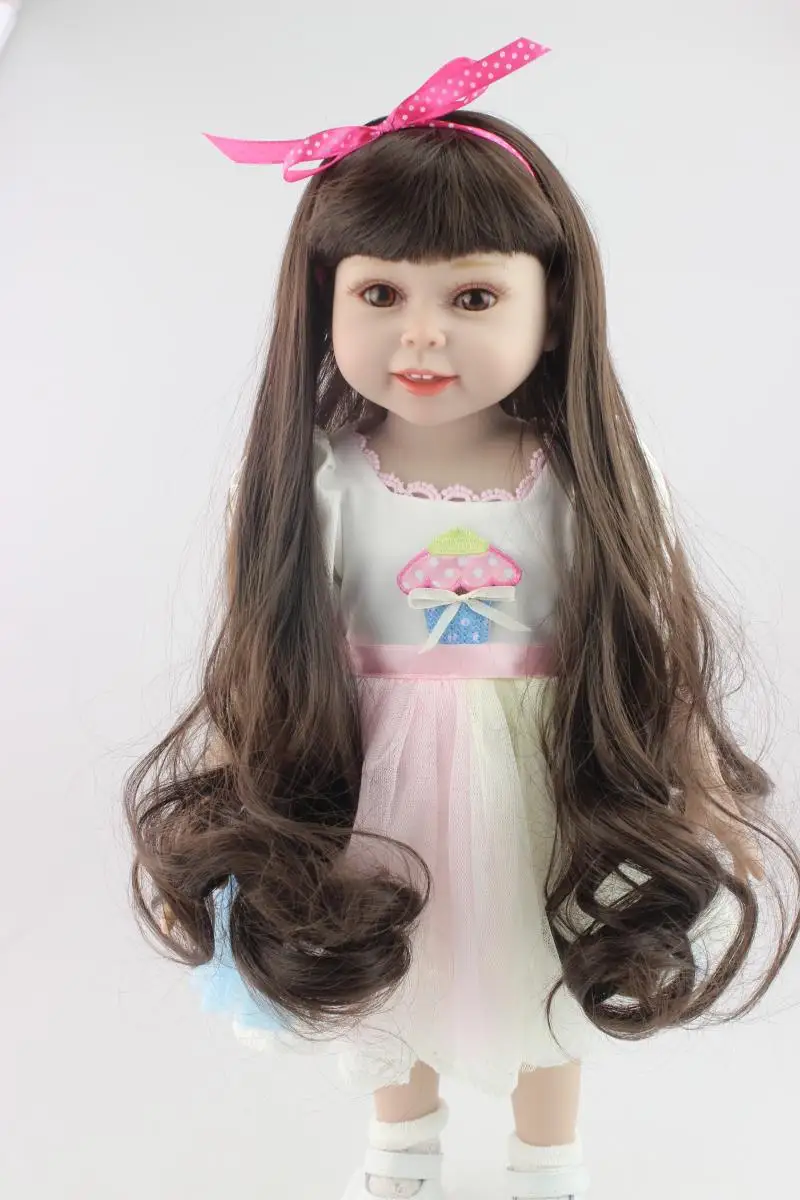 Black Long Hair AMERICAN PRINCESS 18 GIRL Dolls Reborn Baby
