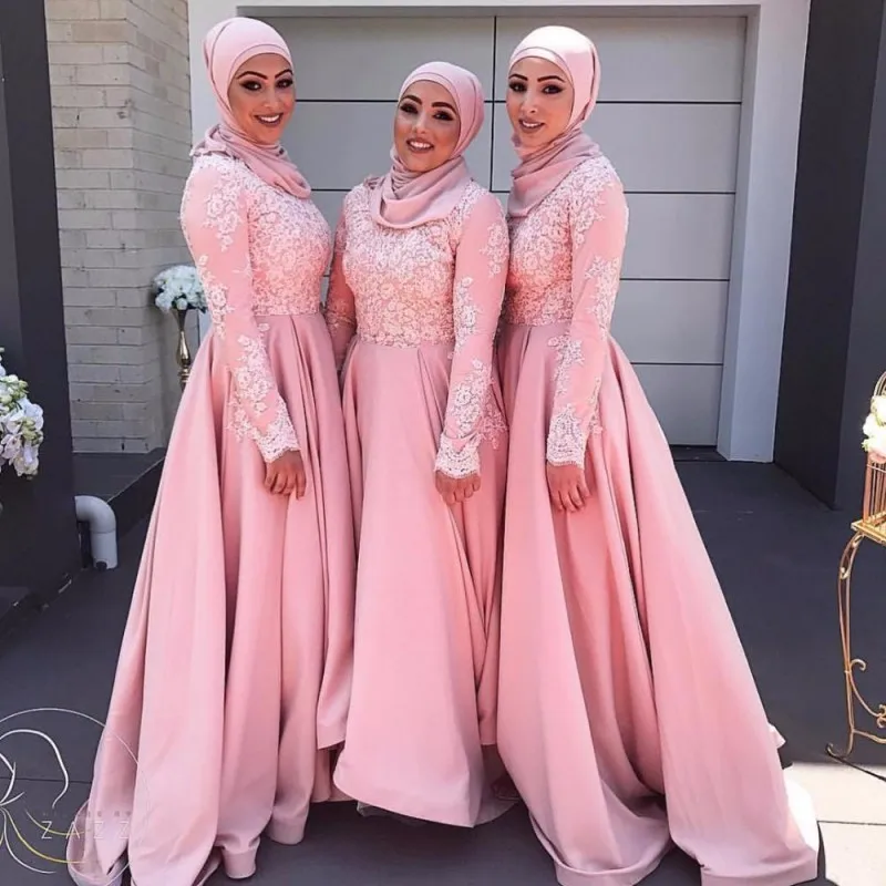 Long Sleeve Muslim Evening Dress 2017 font b Hijab b font Abaya Moroccan Kaftan Lace Appliqued